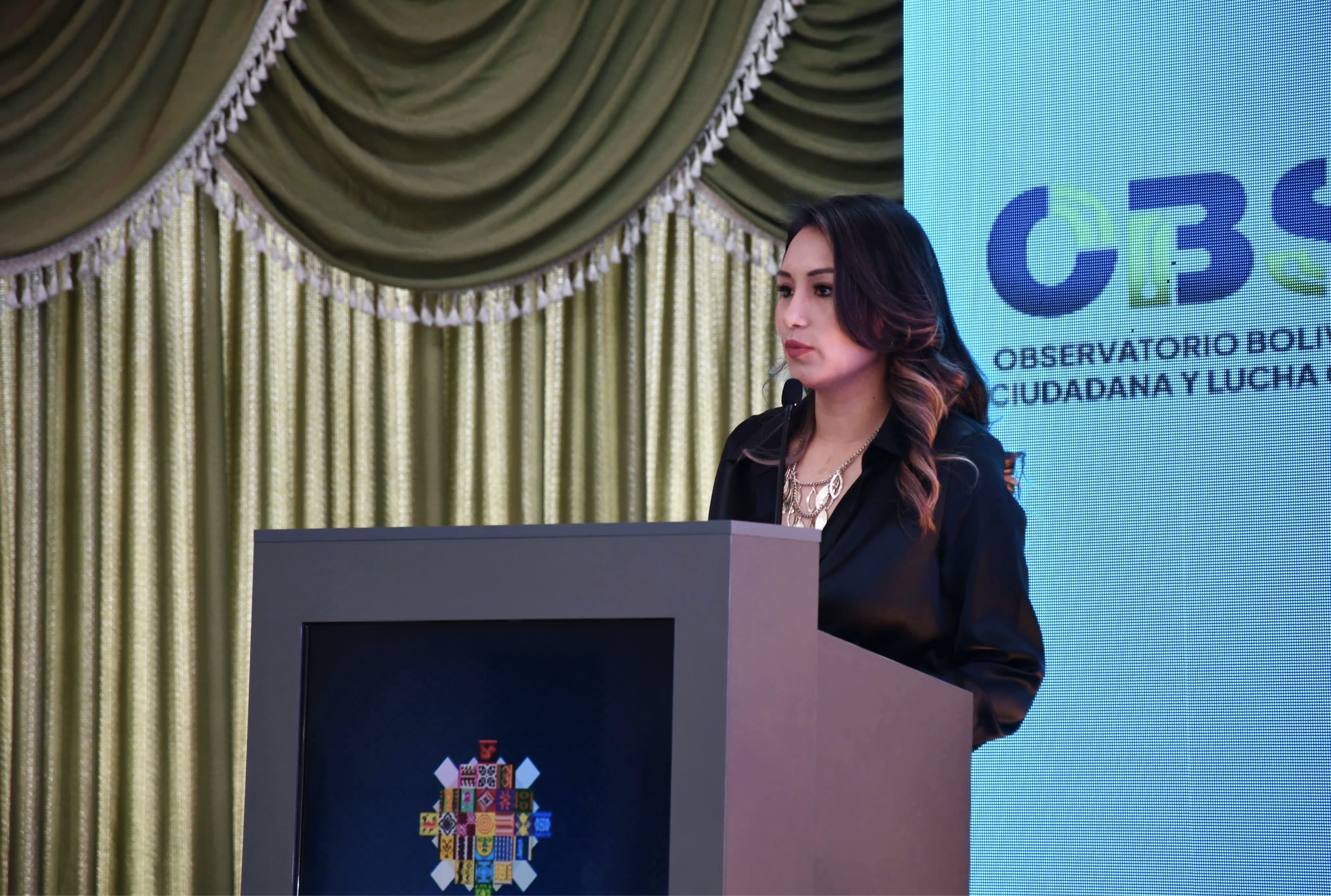 La directora del OBSCD, Lic. Carla Choque Soto mencionó nueve compromisos para impulsar la labor del Observatorio.