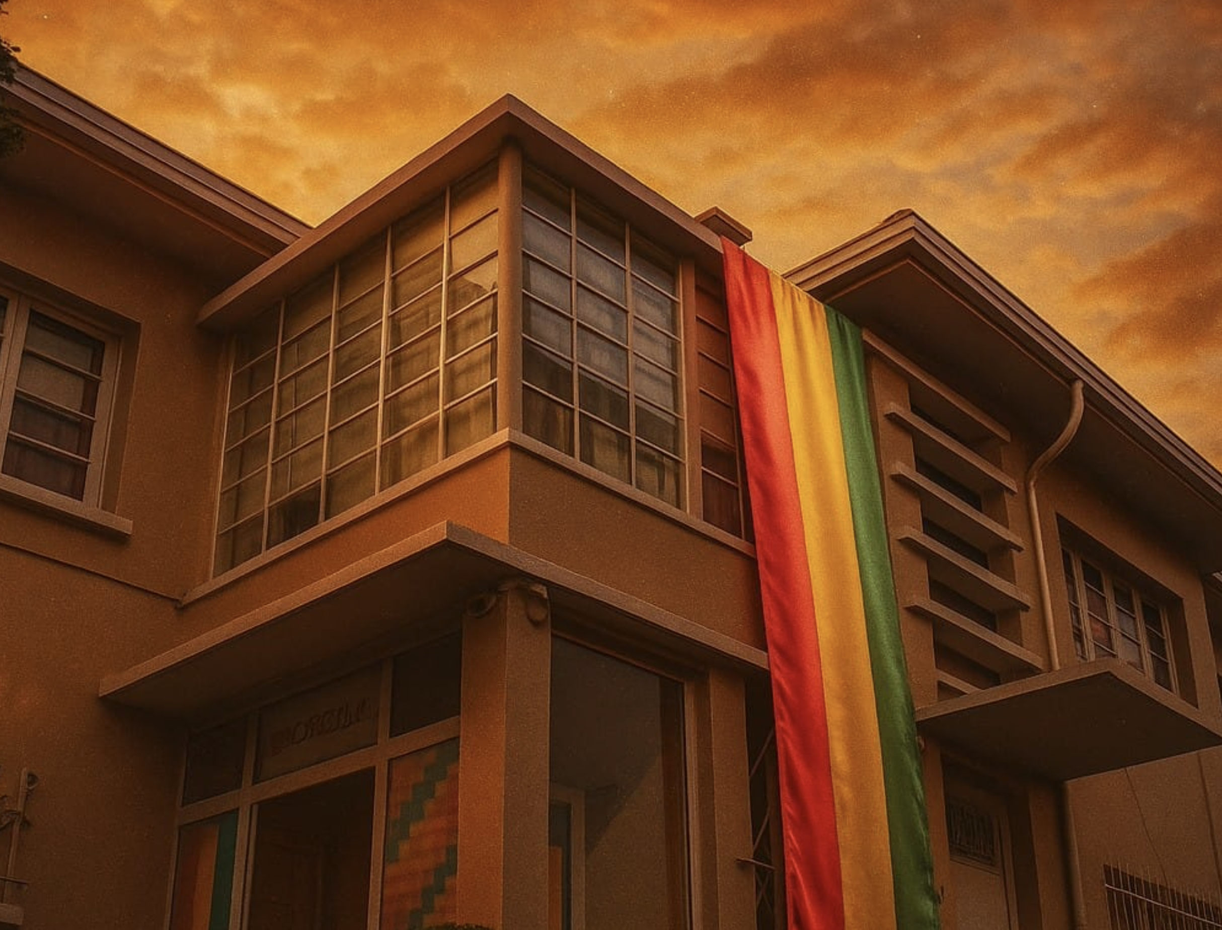 Bandera de Bolivia en honor al boletín del bicentenario.