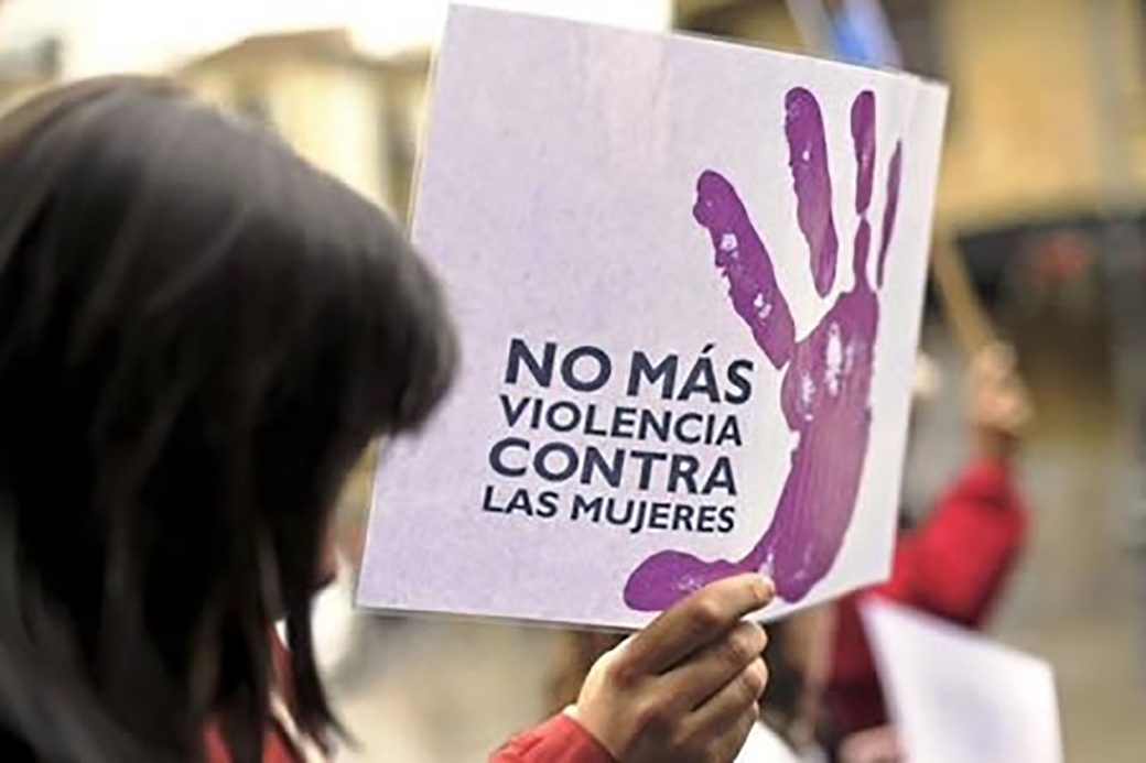 Cartel ´´No más violencia contra la mujer´´